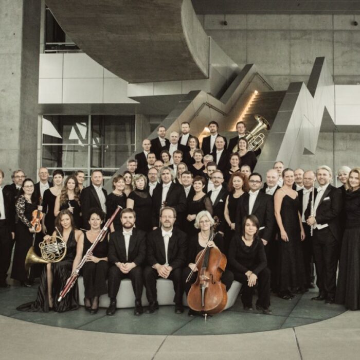 This photo appears to be that of the Aalborg Symphony Orchestra, charged with bullying, in a group photo.