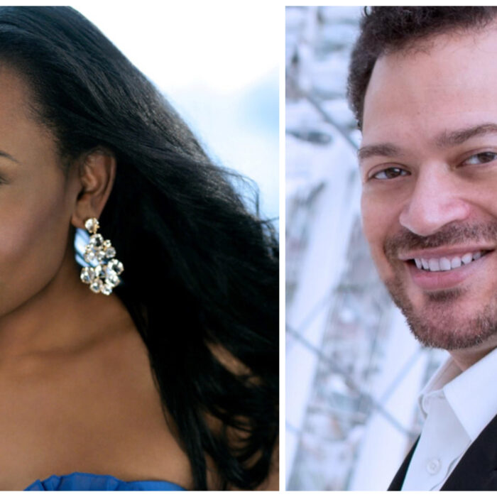 This photo shows featured artists, soprano Kearstin Piper Brown, and tenor Nathan Granner.