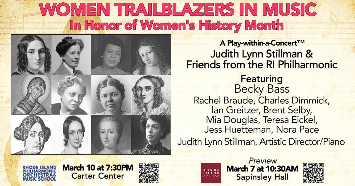 Rhode Island Philharmonic & Judith Lynn Stillman to Present ' Women ...