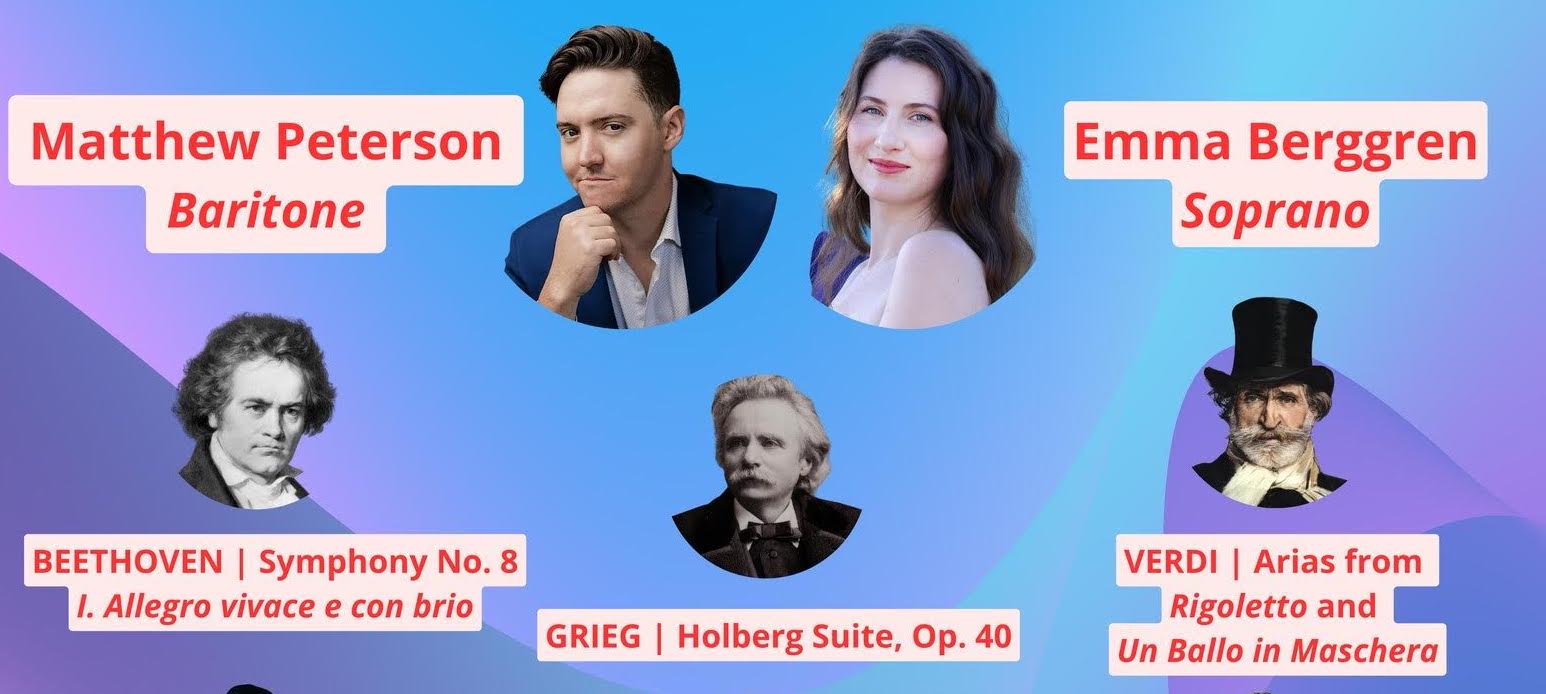 Emma Berggren & Matthew Peterson to Headline Palisades Symphony’s ‘Voices and Symphonies’