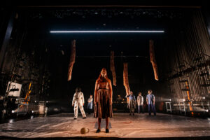 This is a production still of the cast of La Passion de Simone