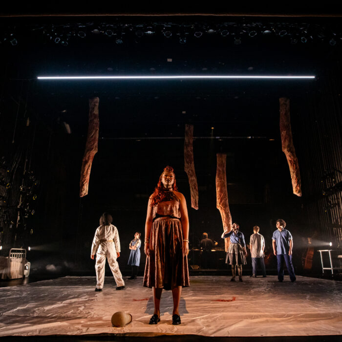 This is a production still of the cast of La Passion de Simone