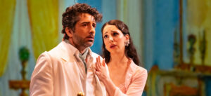 Teatro Nuovo 2026 Il Turco in Italia – Mattia Venni as Don Geronio and Kresley Figueroa as Donna Fiorilla_Photo by Steven Pisano