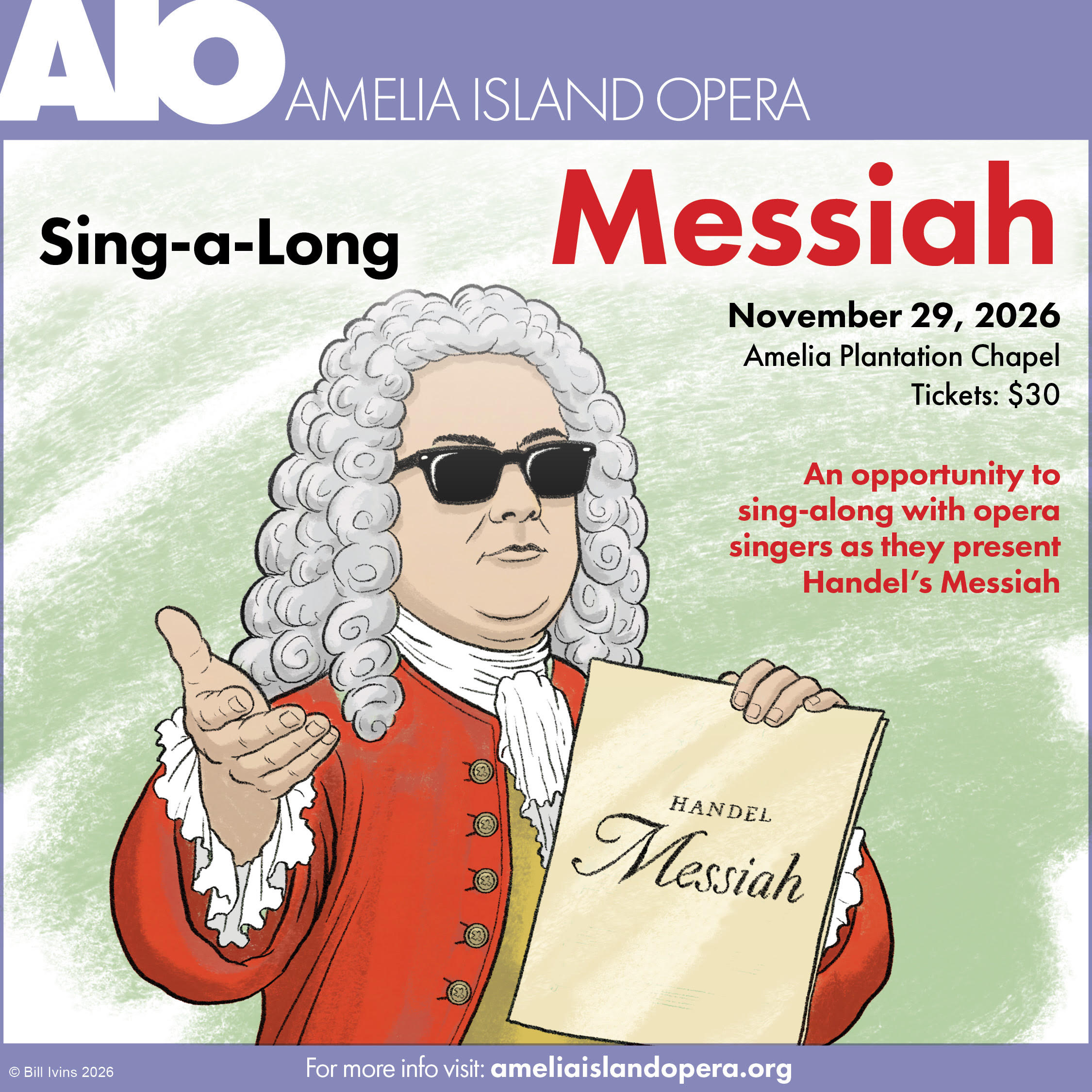 Amelia Island Opera singers performing a community sing-along messiah