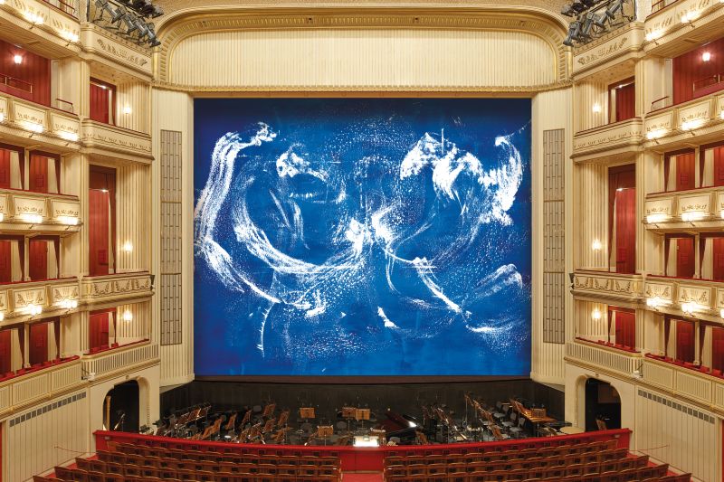 Wiener Staatsoper Unveils Herbert Brandl 'Iron Curtain