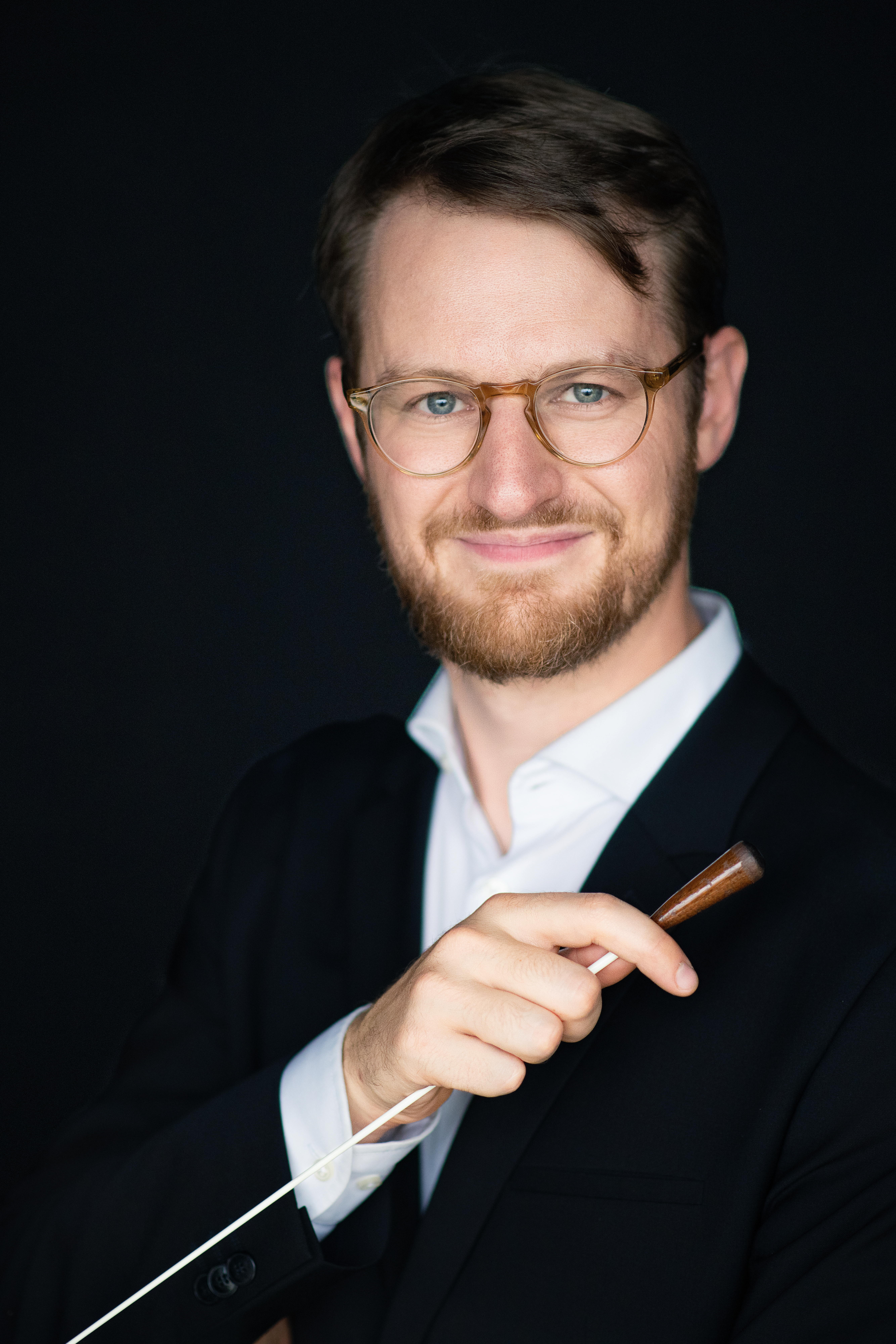 Étienne Lemieux-Després preparing for his role at Münchner Studienstiftungsorchester