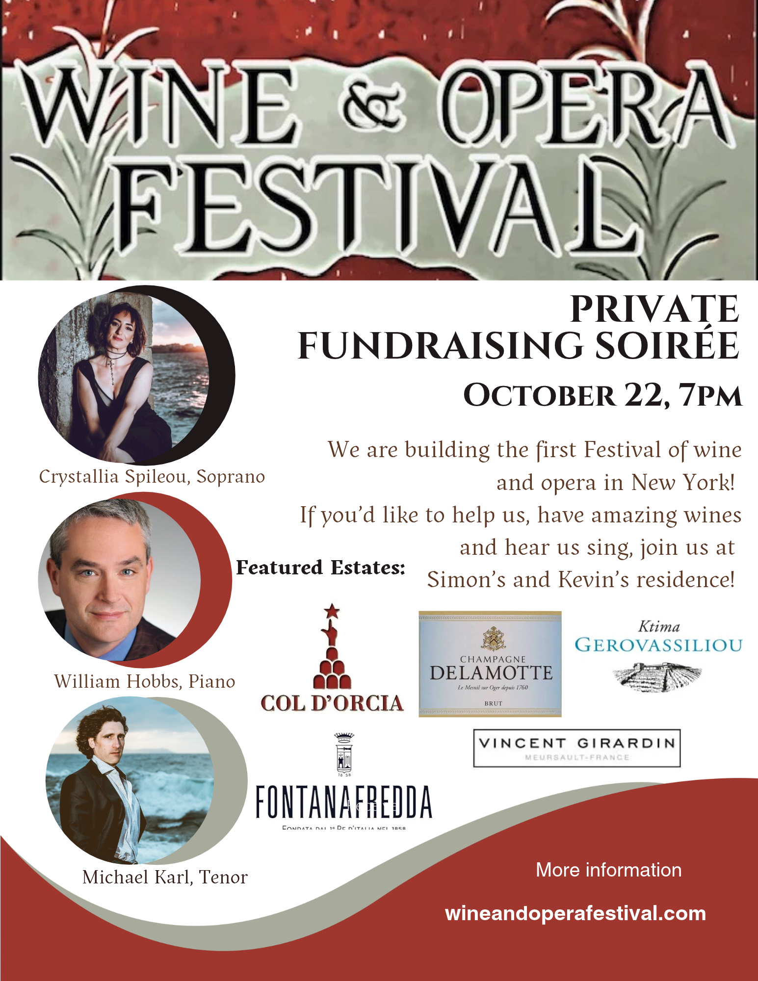 Chrystallia Spileou & Michael Karl to Headline ’Wine and Opera’ at 89 Reade